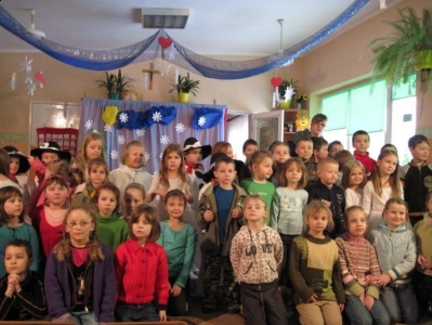 26.01.2010 Uczniowie klas I z wizytą w naszym przedszkolu