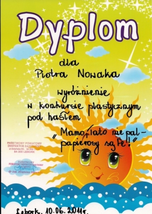 9.06.2011 Konkurs Plastyczny Mamo, Tato nie pal - papierosy są Fe!