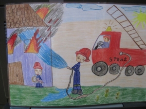 07.05.2013r. Spotkanie ze strażakami na stadionie w Charbrowie