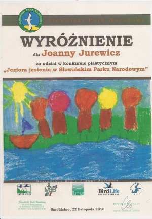 17.12.2013r. Wyróżnienie w konkursie plastycznym