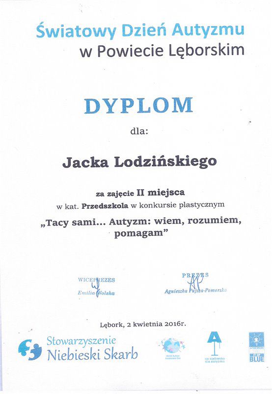 05.04.2016 Nagroda w konkursie dla Jacka