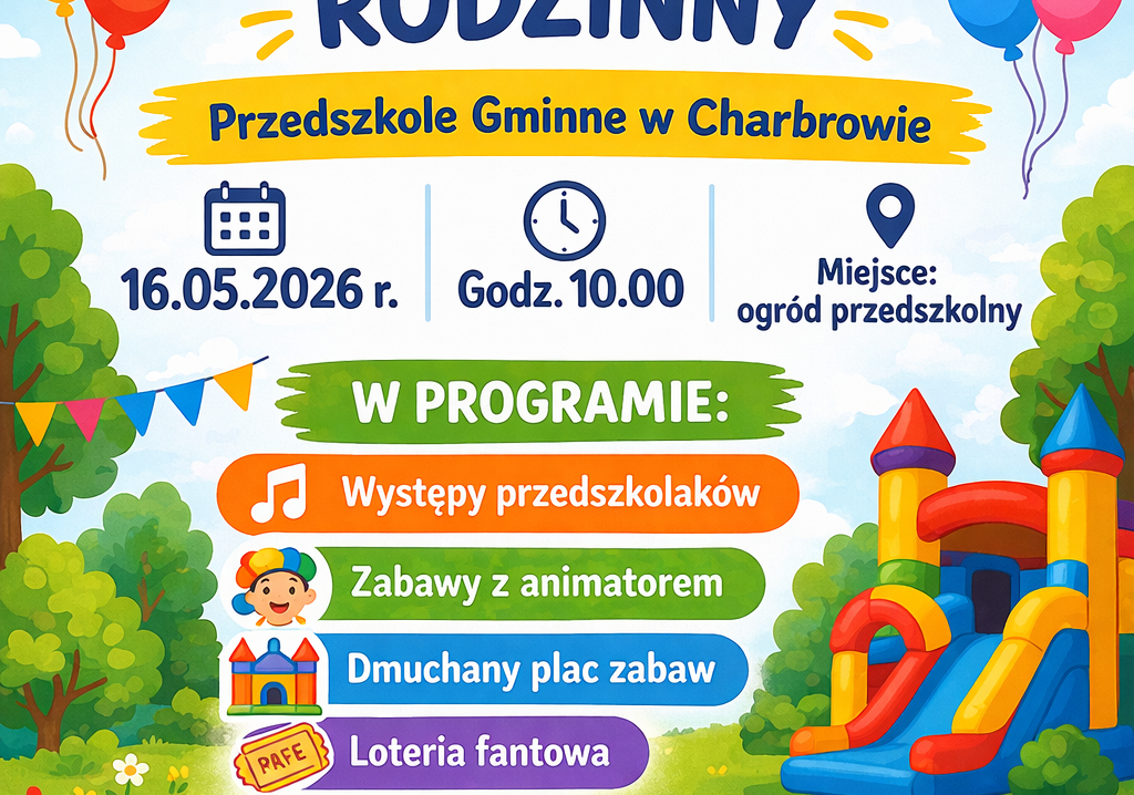 Zapraszanie na Festyn Rodzinny - 16.05.2026r. grafika