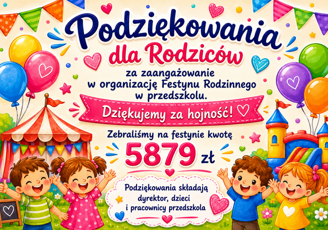 Podziękowania dla rodziców grafika