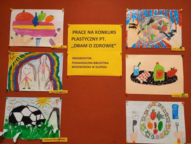 Grafika #0: Prace na konkurs plastyczny Dbam ozdrowie
