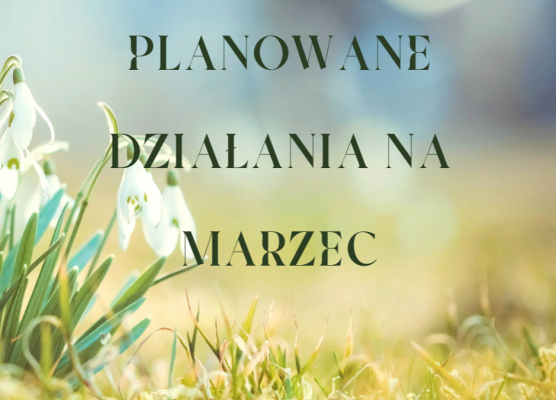 Planowane działania edukacyjno-wychowawcze na miesiąc marzec. grafika