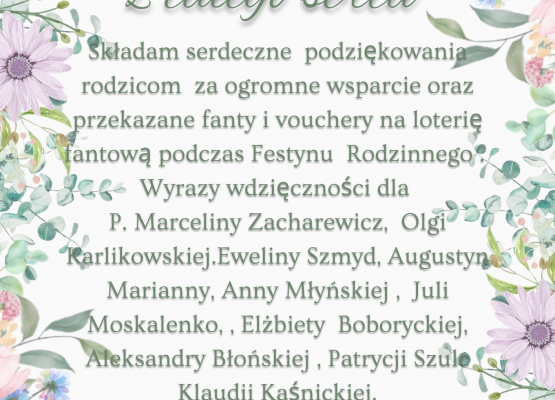 Podziękowania grafika