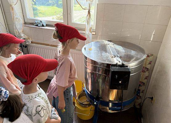 Grafika 41: 12.09.2025 Wizyta w pasiece P. Elżbiety Łukawskiej w Wicku – słodka przygoda naszych przedszkolaków!