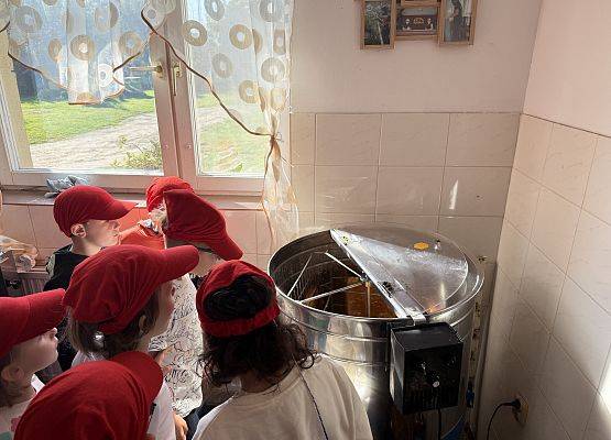 Grafika 57: 12.09.2025 Wizyta w pasiece P. Elżbiety Łukawskiej w Wicku – słodka przygoda naszych przedszkolaków!