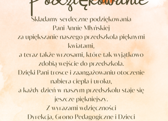 Podziękowania grafika