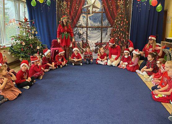 Zabawa mikołajkowa i spotkanie z Mikołajem w naszym przedszkolu! grafika