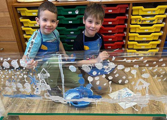 Grafika 3: 27.01.2026 Zimowy krajobraz - malowanie na strechu!