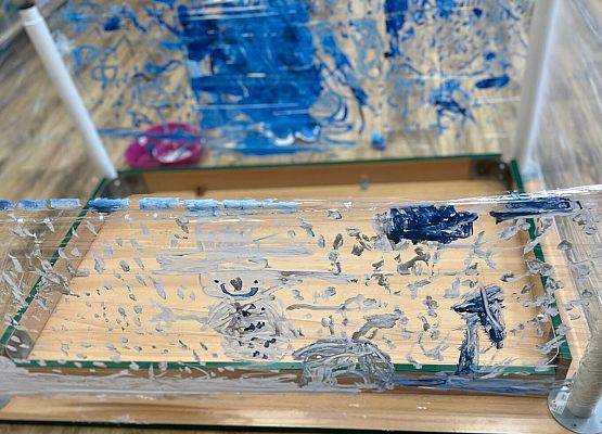 Grafika 6: 27.01.2026 Zimowy krajobraz - malowanie na strechu!