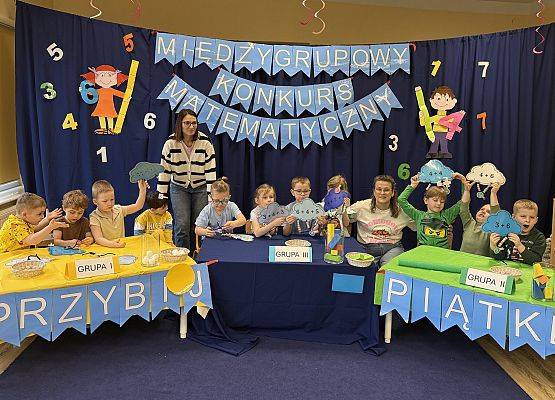 Międzygrupowy konkurs matematyczny "Przybij piątke" grafika