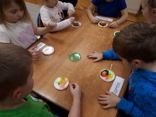 Wirujące mleko Eksperyment#4