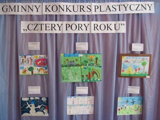 Grafika #11: 11.05.2010 - Laureaci Gminnego Konkursu Plastycznego pt."Cztery pory roku"