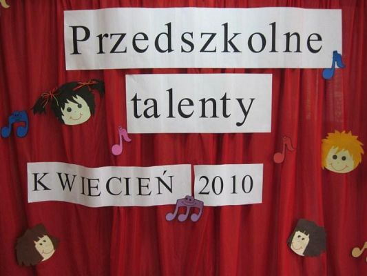 Grafika #0: 28.04.2010 - Konkurs "Przedszkolne talenty"