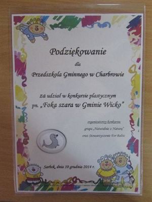 Grafika #12: 10.12.2014 - Wręczenie nagród w konkursie "Foka szara w Gminie Wicko"