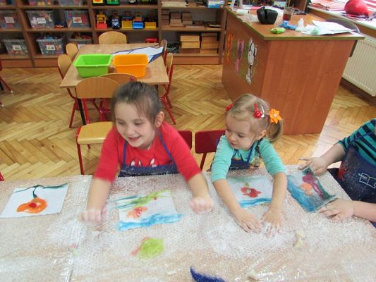 Grafika #9: 18.02.2016 - Zabawy z wełną czesankową