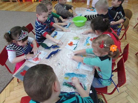 Grafika #14: 18.02.2016 - Zabawy z wełną czesankową