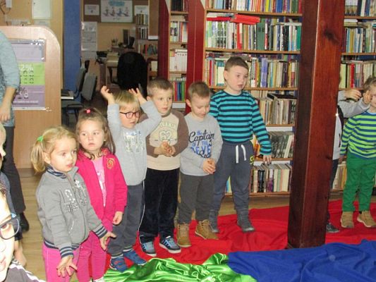 Grafika #21: 04.11.2015 - Warsztaty teatralne w Bibliotece Gminnej w Wicku