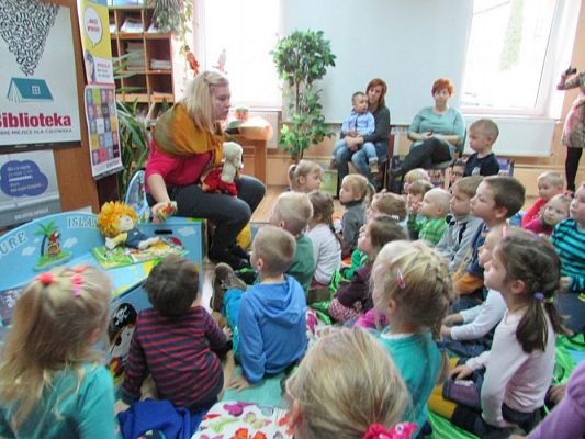 Grafika #44: 04.11.2015 - Warsztaty teatralne w Bibliotece Gminnej w Wicku