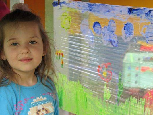 Grafika #19: 17.05.2017 Majowa łąka - malowanie na folii