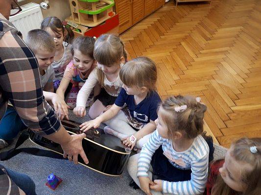Grafika #17: 13.02.2020 Zajęcia w gr II Poznajemy instrumenty. Muzyka wokół nas!