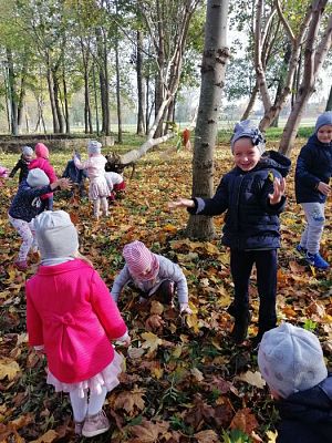 Grafika #13: Spacer do parku - zabawy z liśćmi i zbieranie kasztanów