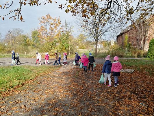 Grafika #18: Spacer do parku - zabawy z liśćmi i zbieranie kasztanów