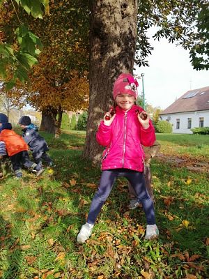 Grafika #23: Spacer do parku - zabawy z liśćmi i zbieranie kasztanów