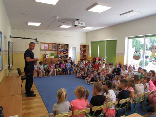 Grafika #1: 17.06.2019 Spotkanie z policjantem nt."Bezpieczne wakacje"