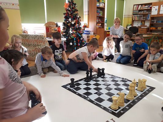 Grafika #29: Gr III Cykl lekcji instruktażowych "Gram w Szachy "z zaproszonym gościem specjalnym : Lekcja nr 1 Szachownica