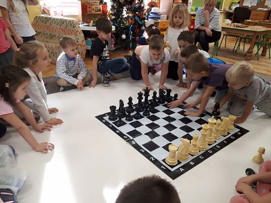 Grafika #32: Gr III Cykl lekcji instruktażowych "Gram w Szachy "z zaproszonym gościem specjalnym : Lekcja nr 1 Szachownica