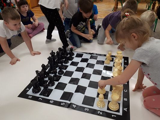 Grafika #34: Gr III Cykl lekcji instruktażowych "Gram w Szachy "z zaproszonym gościem specjalnym : Lekcja nr 1 Szachownica