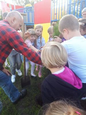 Grafika #14: 23.09.2020 Sadzenie roślin w ogrodzie przedszkolnym gr.III