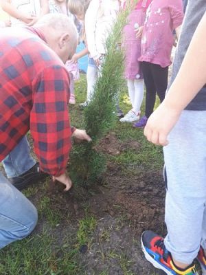 Grafika #16: 23.09.2020 Sadzenie roślin w ogrodzie przedszkolnym gr.III