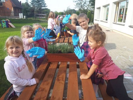 Grafika #42: 23.09.2020 Sadzenie roślin w ogrodzie przedszkolnym gr.III