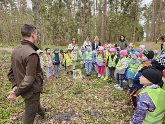Grafika #33: 08.04.2024 Wycieczka do lasu - spotkanie z leśnikiem