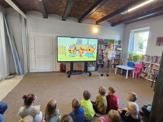 Grafika #5: 08.05.2024 Zajęcia biblioteczne w Bibliotece Gminnej w Wicku - gr I, II