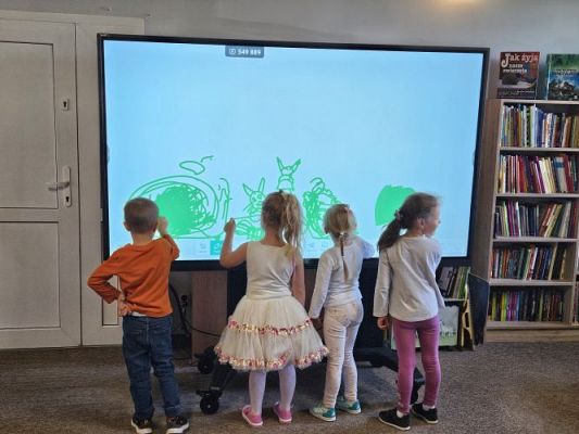 Grafika #39: 08.05.2024 Zajęcia biblioteczne w Bibliotece Gminnej w Wicku - gr I, II