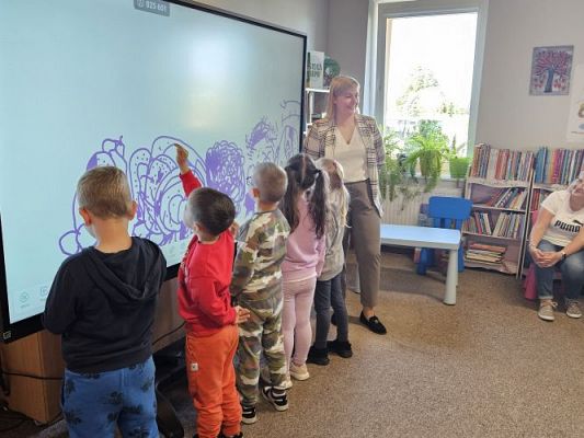 Grafika #44: 08.05.2024 Zajęcia biblioteczne w Bibliotece Gminnej w Wicku - gr I, II