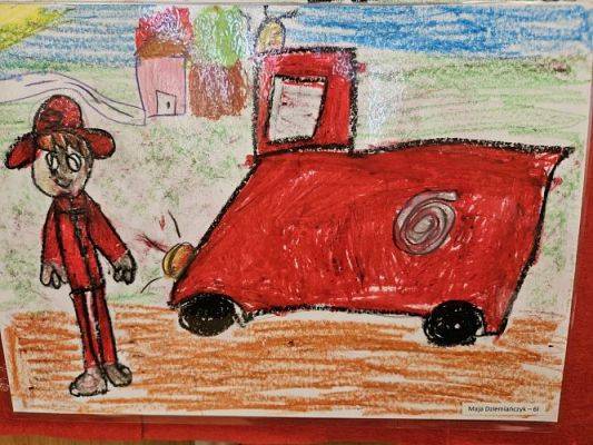 Grafika #3: 30.04.2024 Spotkanie ze strażakami z OSP Wrzeście