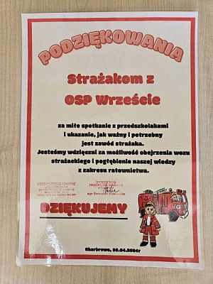 Grafika #89: 30.04.2024 Spotkanie ze strażakami z OSP Wrzeście